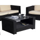 Ensemble sofa 6 places Noir et Ecru