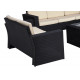 Ensemble sofa 6 places Noir et Ecru