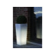 Pot de fleur LED Luminaux 45x45 Rectangulaire haut blanc