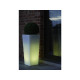 Pot de fleur LED Luminaux 45x45 Rectangulaire haut blanc