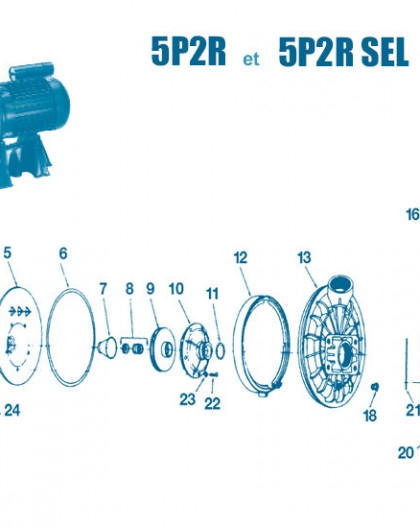 Pompe 5P2R SEL - Num 20 - Rondelle inox