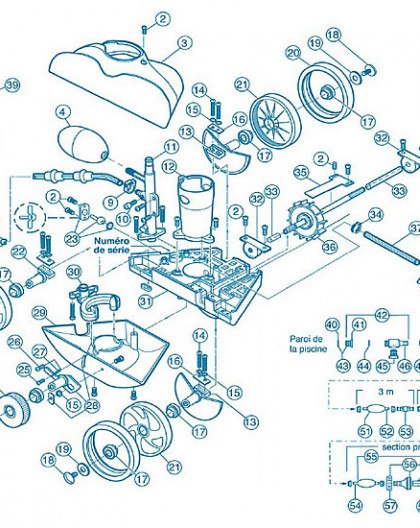 Polaris 280 - Num 38 - Couvercle turbine + coude à 90 degré